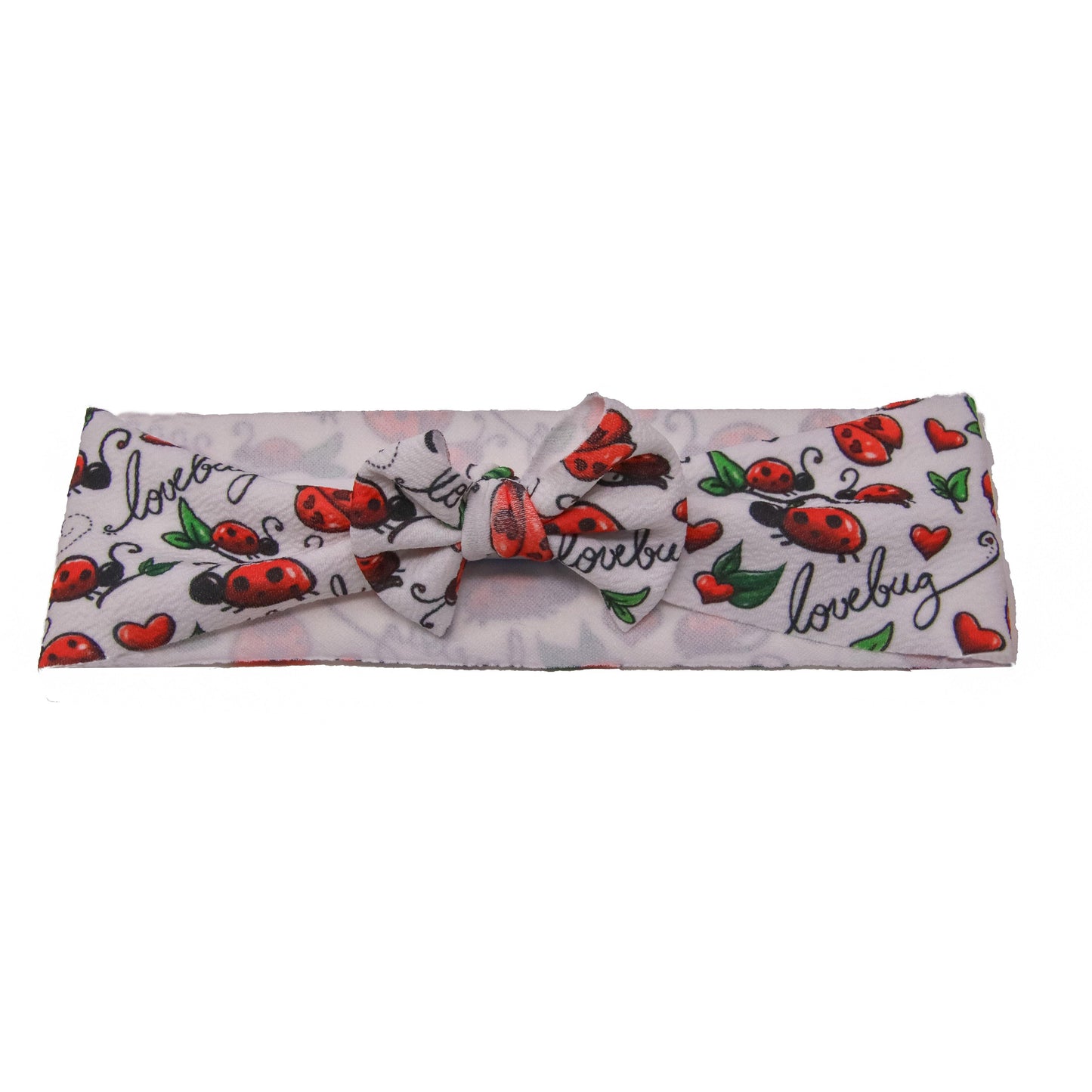 Lovebugs Fabric Bow Headwrap 3"