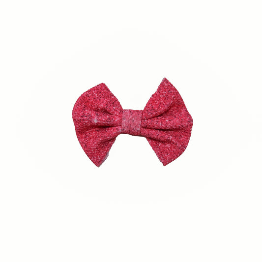 Pink Sparkle Fabric Bow 5"