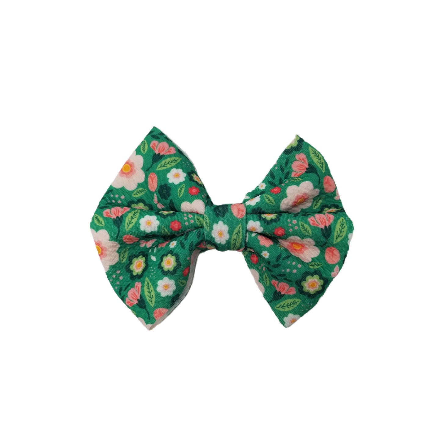 Green Meadows Fabric Bow - Waterfall Wishes