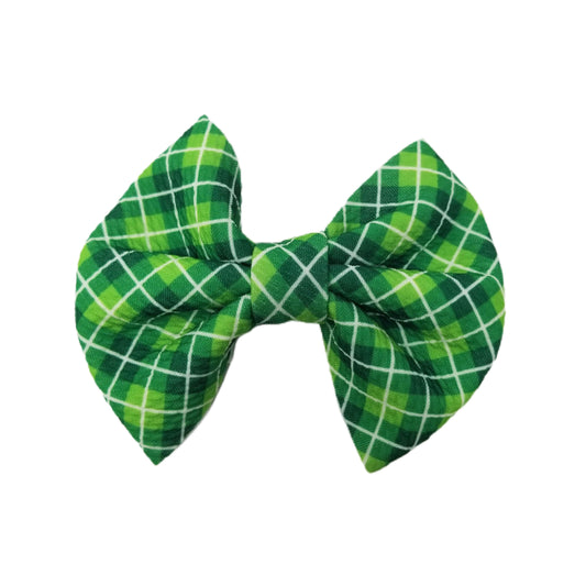 Perfectly Paddy Plaid Fabric Bow