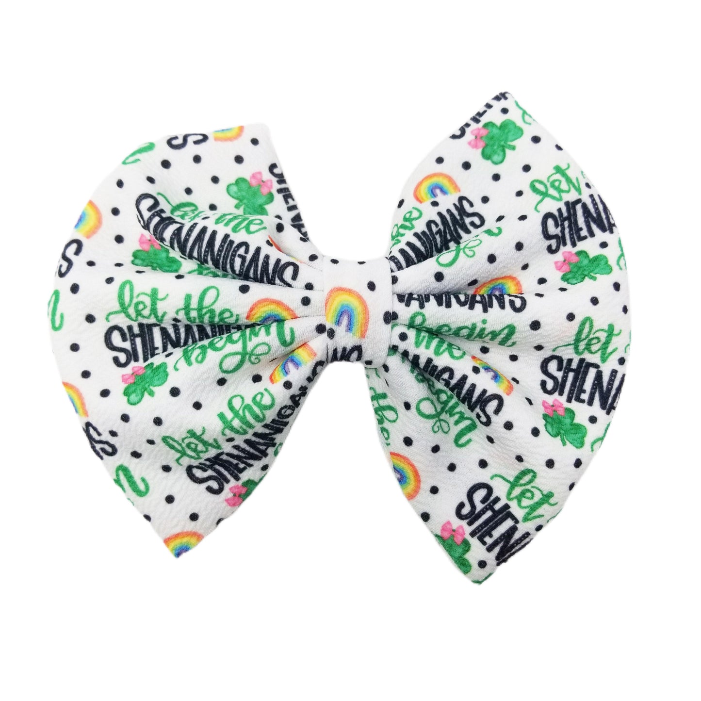 Let the Shenanigans Begin Fabric Bow - Waterfall Wishes