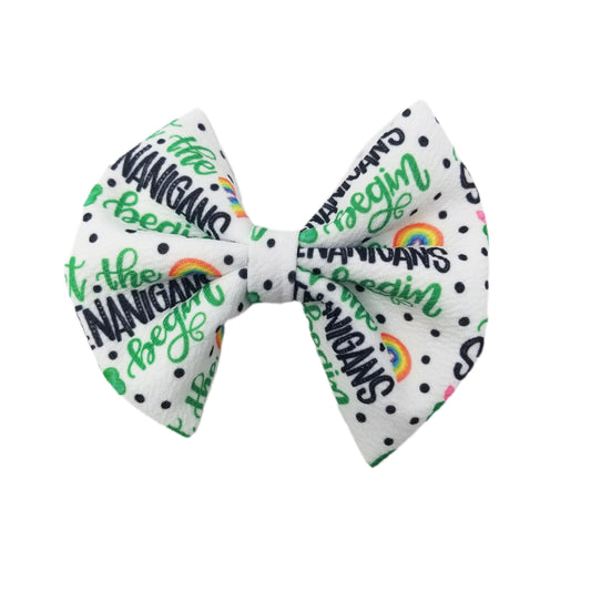 Let the Shenanigans Begin Fabric Bow