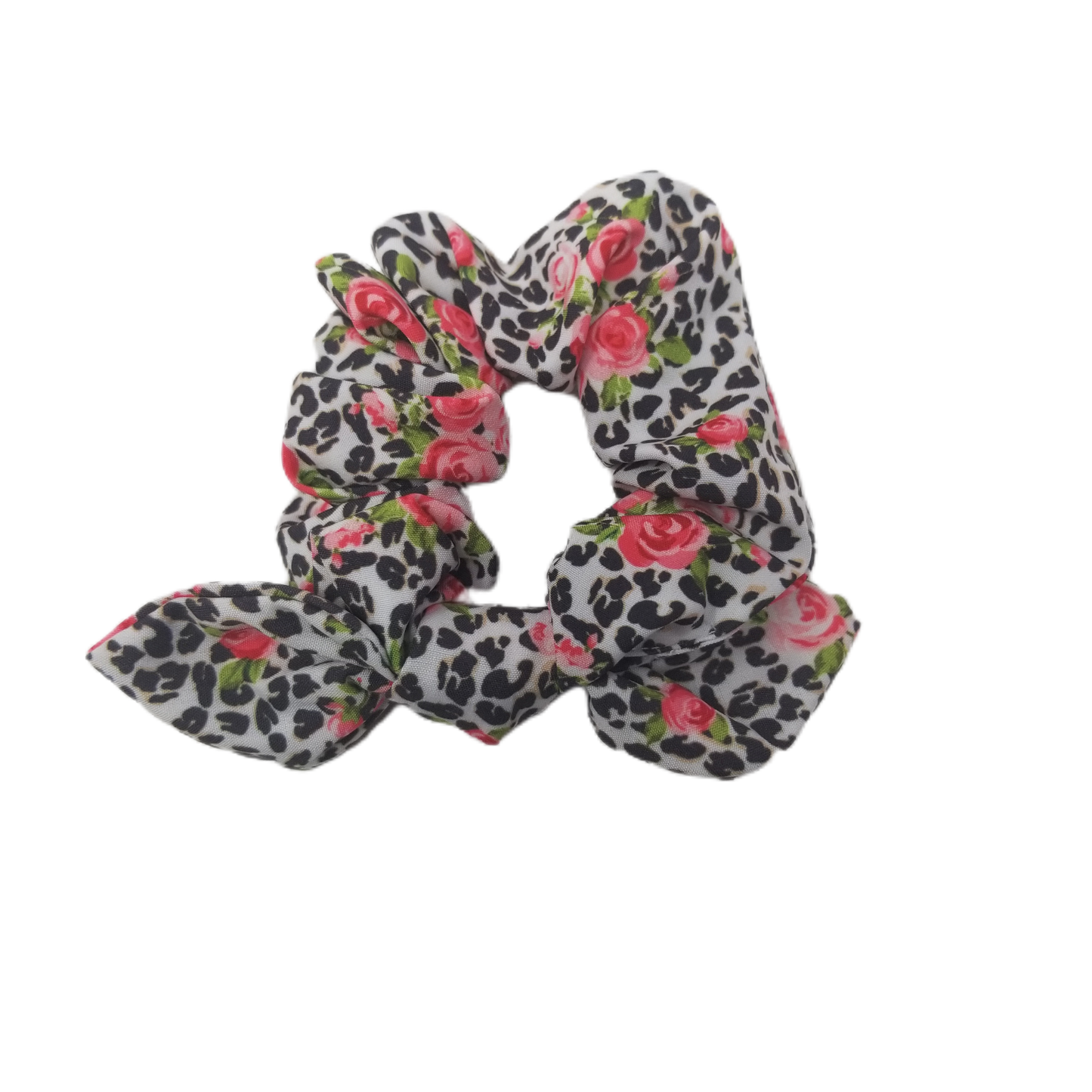 Medium Floral Leopard Scrunchie