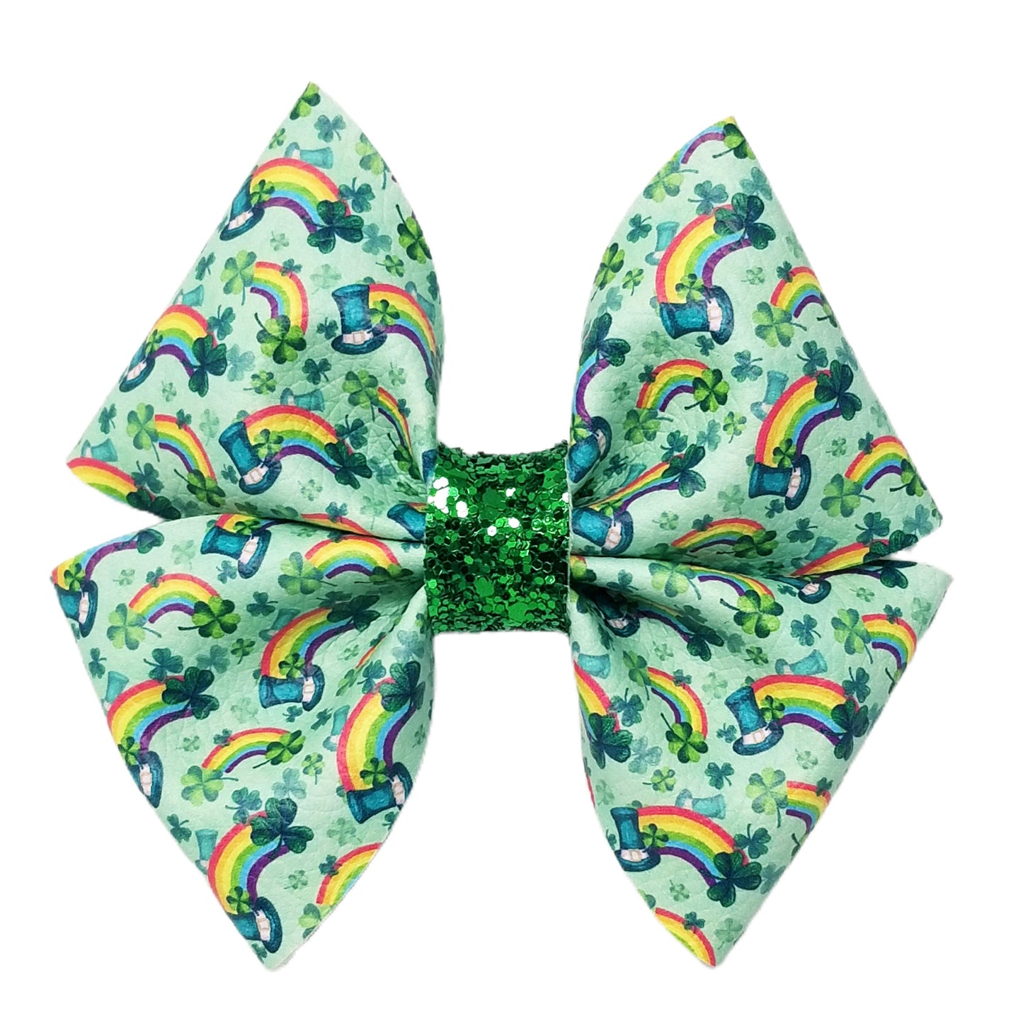 End of the Rainbow Fluffy Petal Pinch Bow 4"