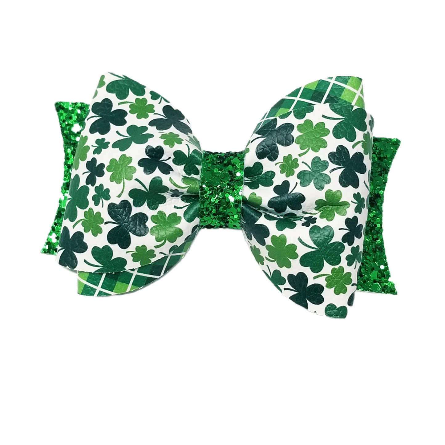 Lucky Clover Partially Twisted Bow 4"