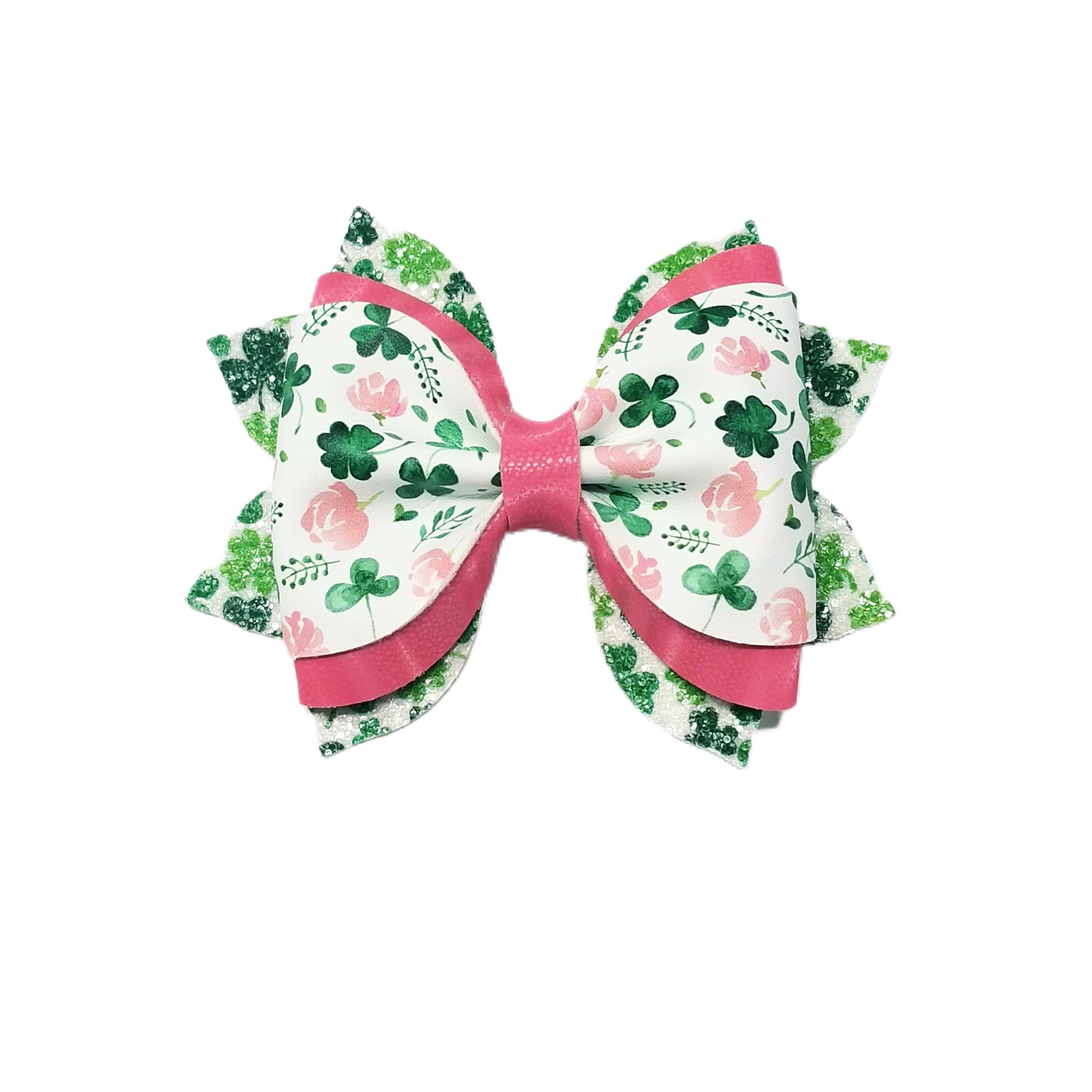Clover Floral Phoebe Bow 4"