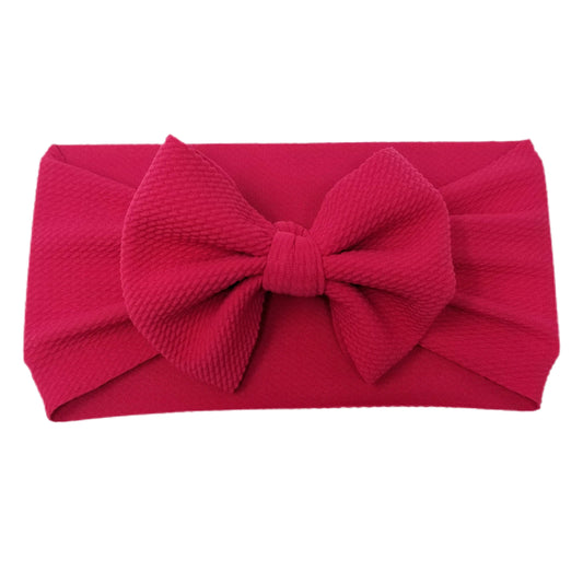 Fabric Bow Headwrap - Magenta