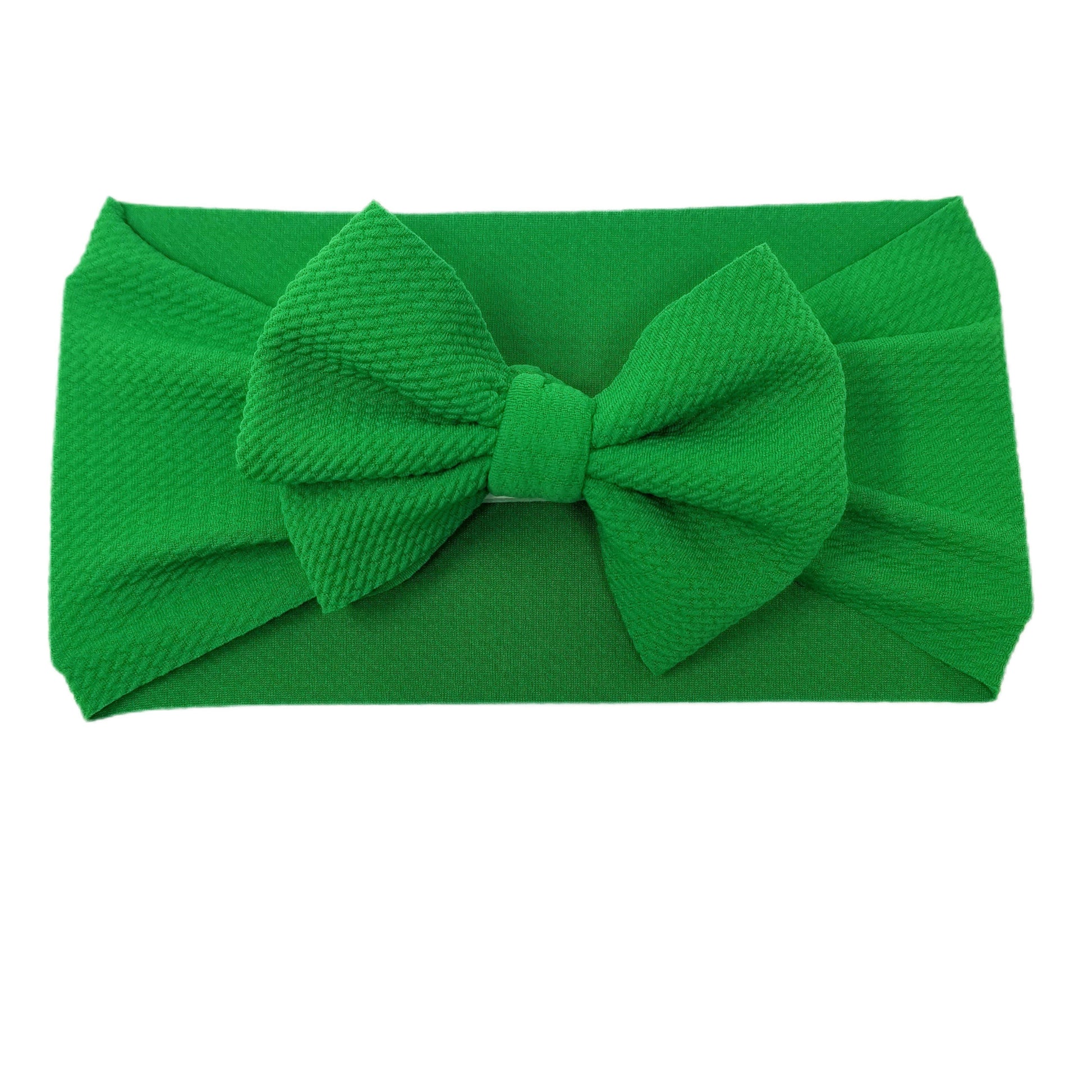 Green Fabric Bow Headwrap