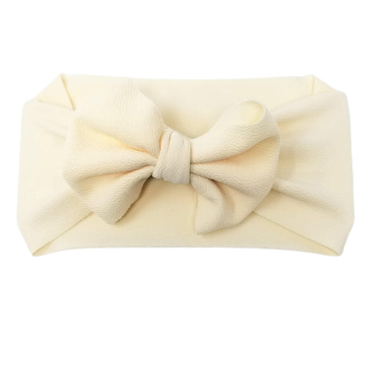 Fabric Bow Headwrap - Cream