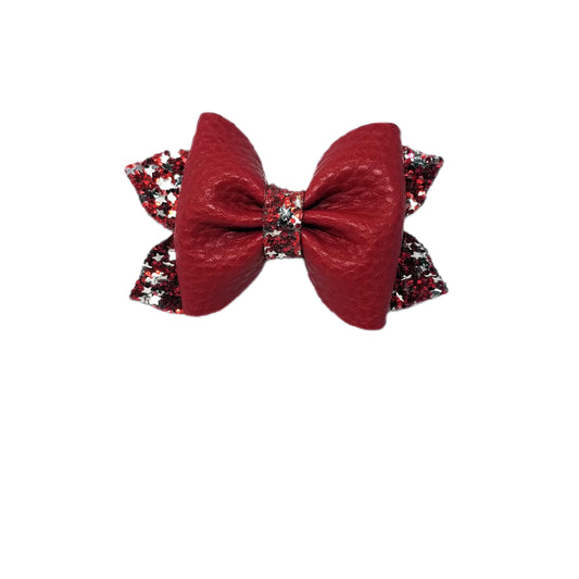 3 inch Red Pixie Pinch Bow