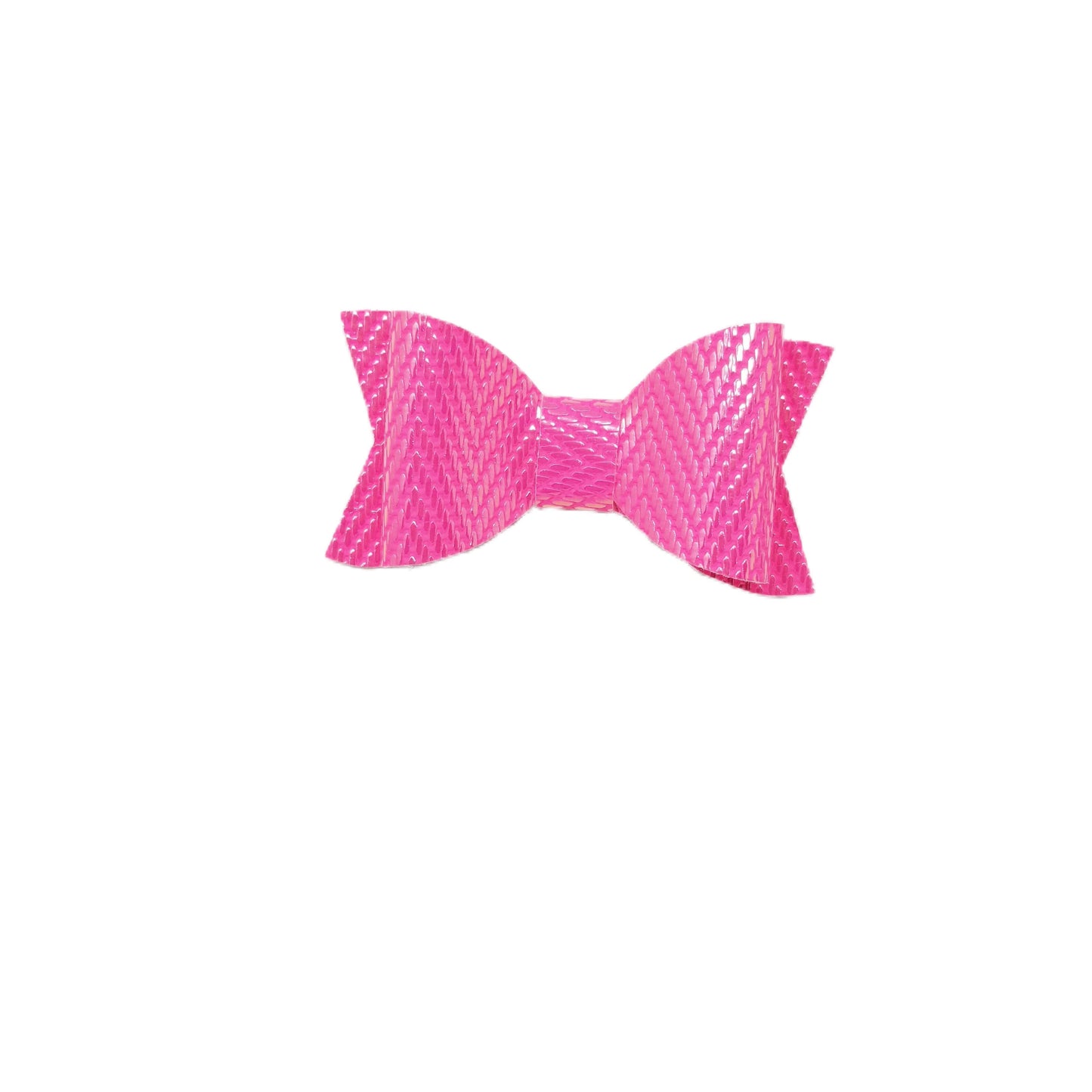 4 inch Hot Pink Metallic Chevron Claire Bow