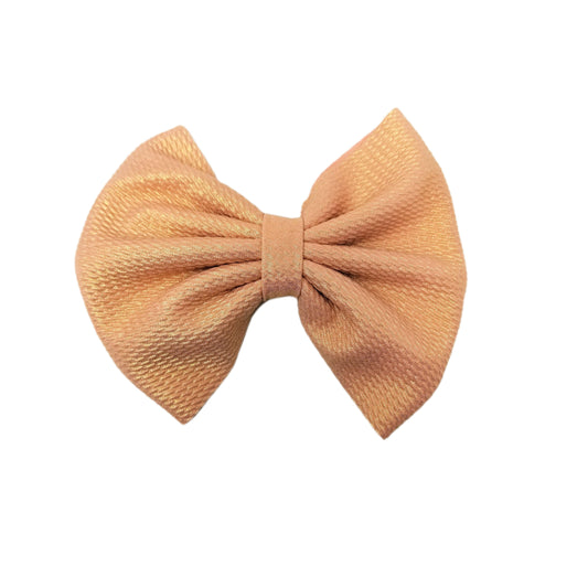 7 inch Light Pink Shimmer Fabric Bow