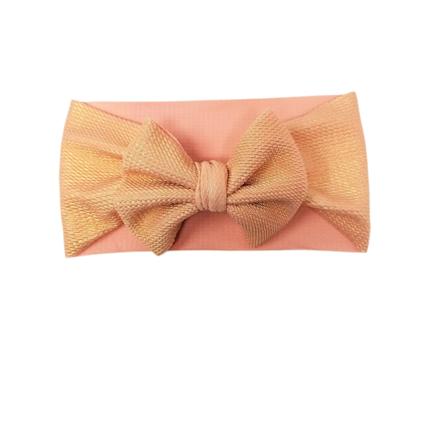 5 inch Light Pink Shimmer Fabric Bow Headwrap