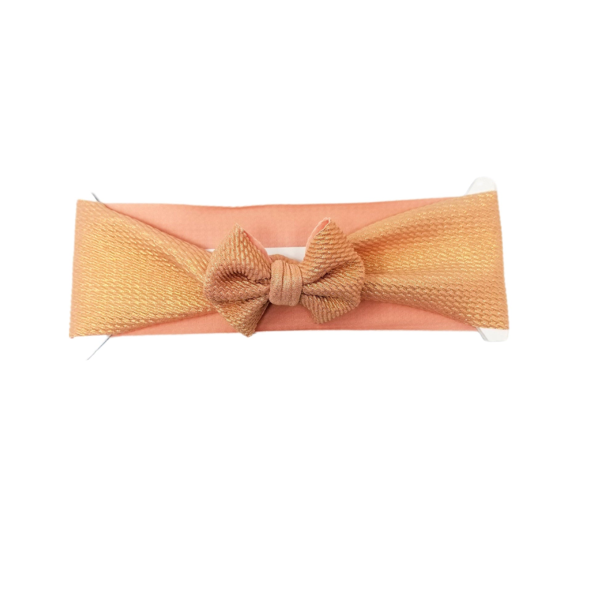 3 inch Light Pink Shimmer Fabric Bow Headwrap