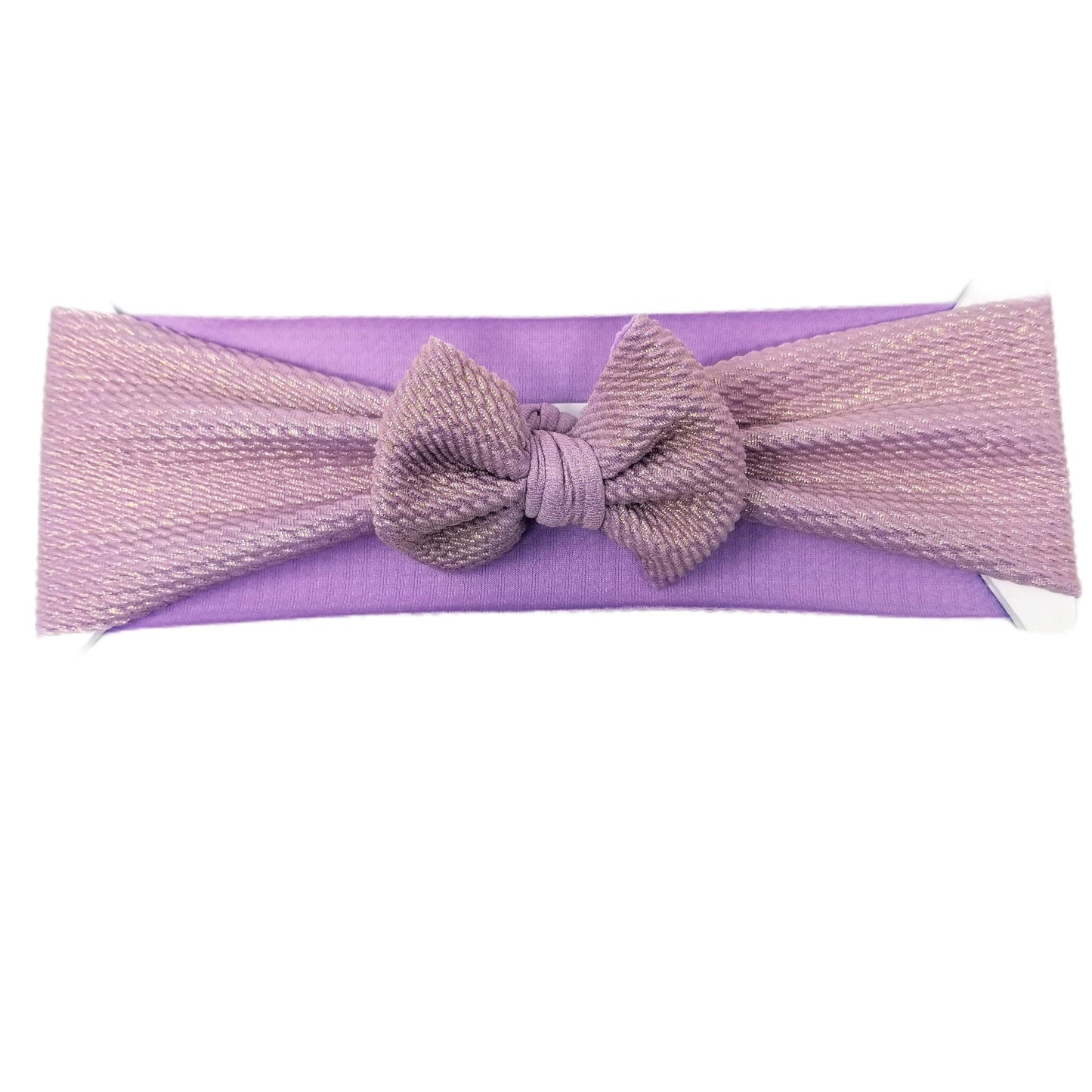 3 inch Lavender Shimmer Fabric Bow Headwrap