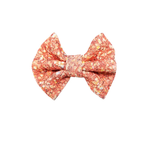 3 inch Gold Faux Glitter Fabric Bow