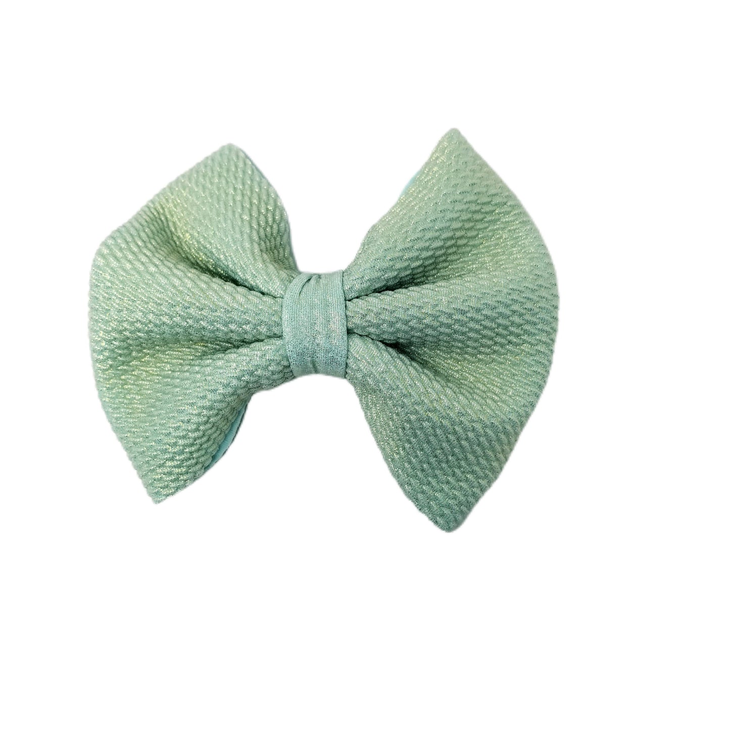 5 inch Mint Shimmer Fabric Bow