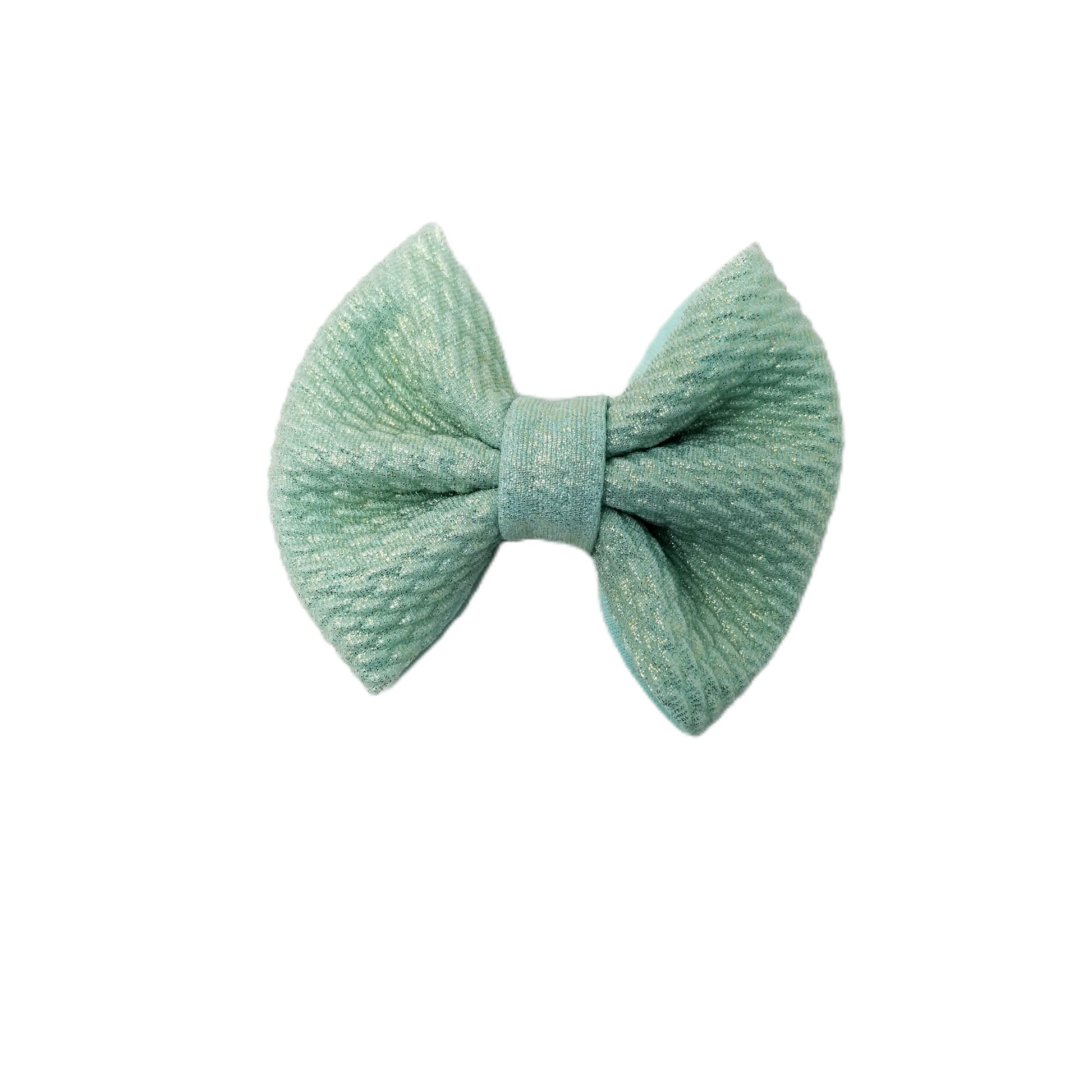 3 inch Mint Shimmer Fabric Bow