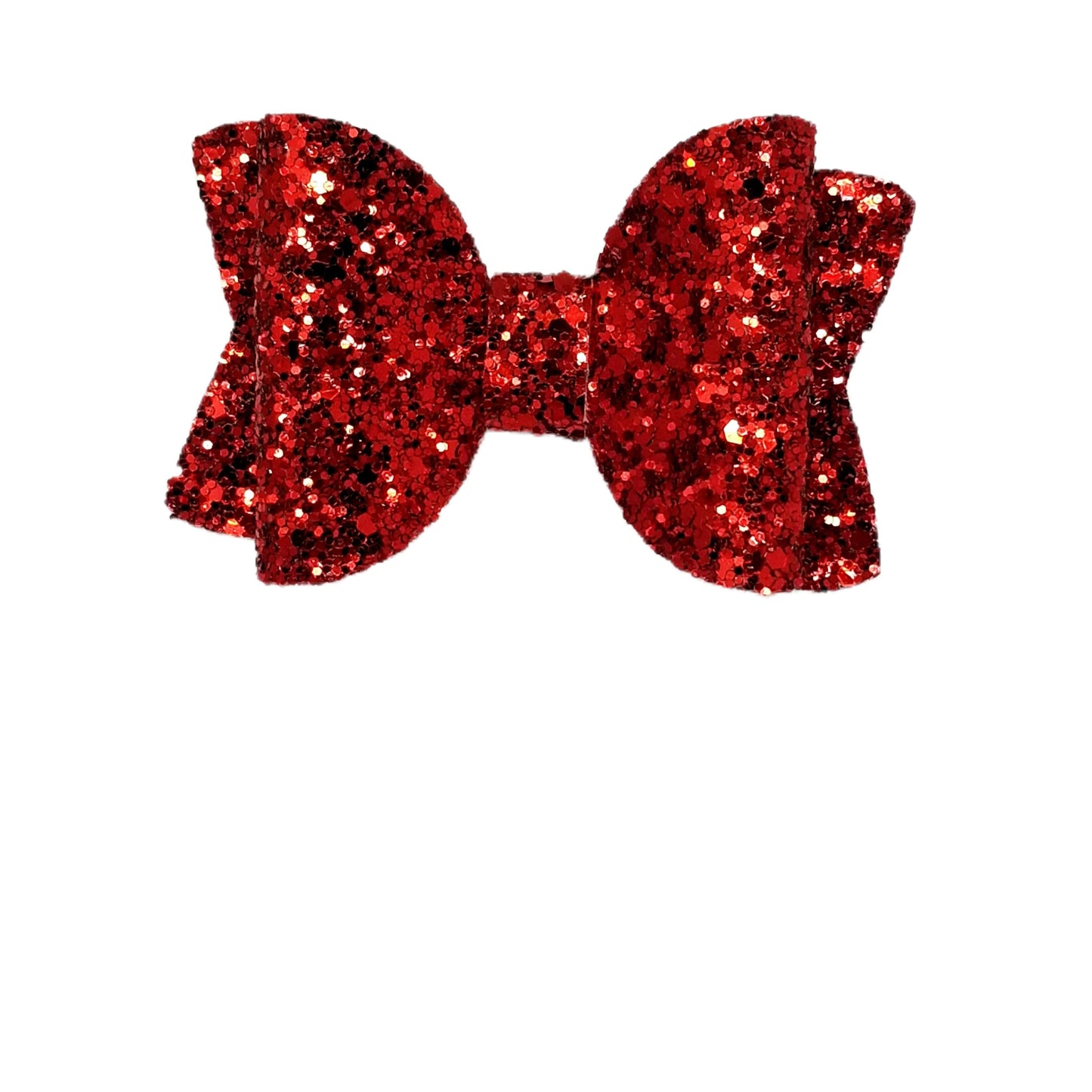 3.5 inch Red Glitter Chloe Bow