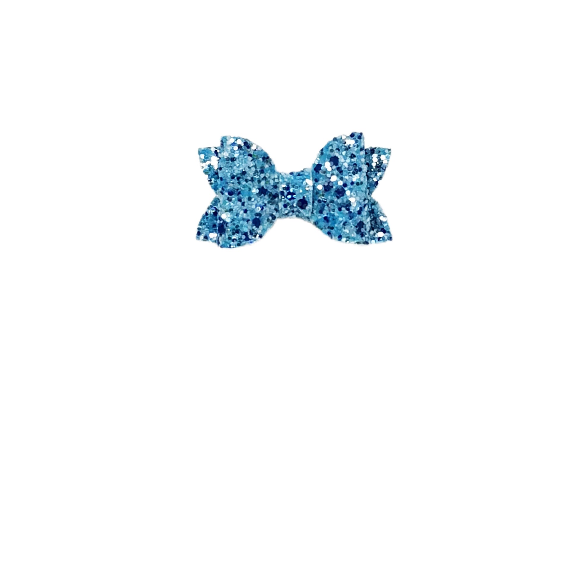 Two-toned Blue Glitter Diva Bow 2" (pair)