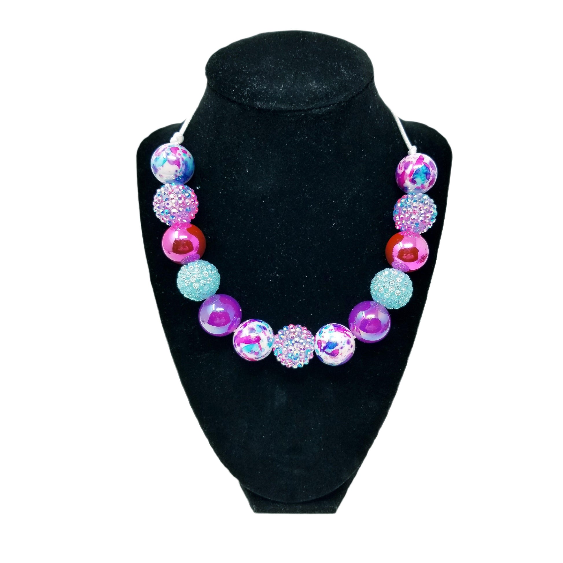 Glitter & Lace Bubblegum Necklace