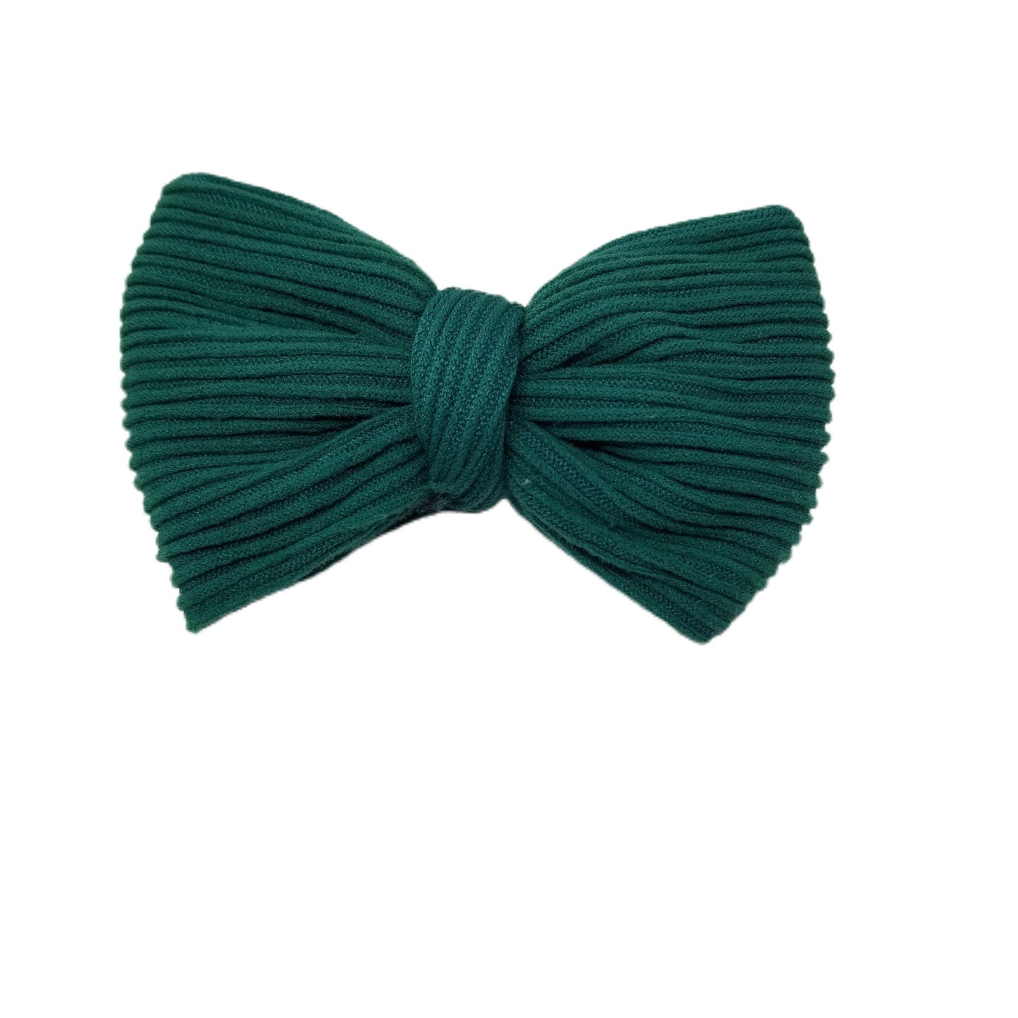 Ribbed Knit Nylon Bow 3" (pair) - Waterfall Wishes