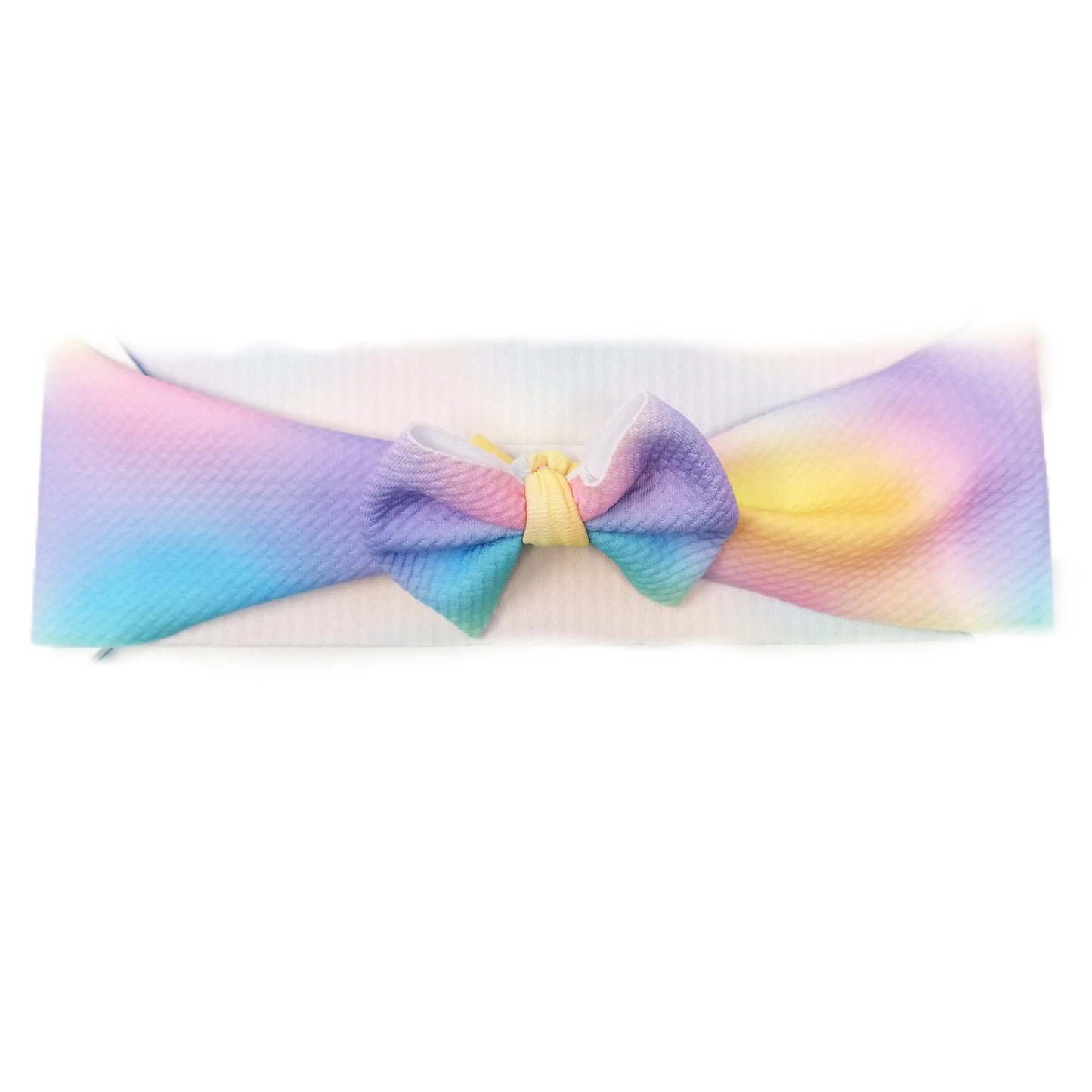 Pastel Color Melt  Fabric Bow Headwrap 3"