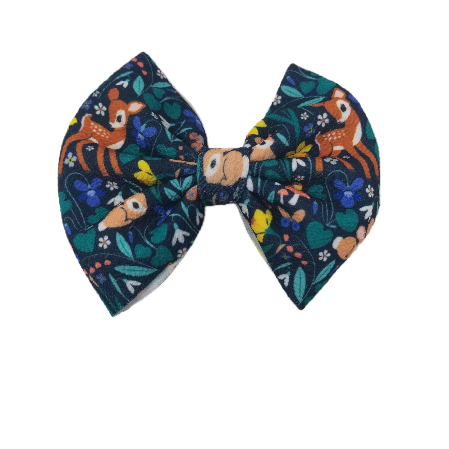 5 inch Fawn & Bunny Fabric Bow