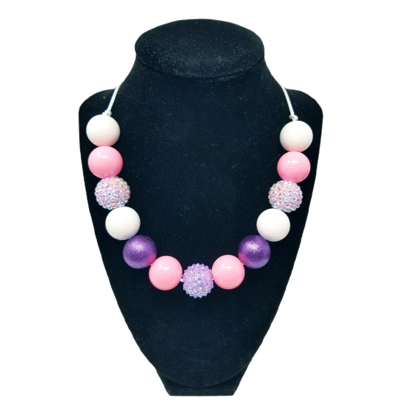 Purple and Pink Eggs Bubblegum Necklace