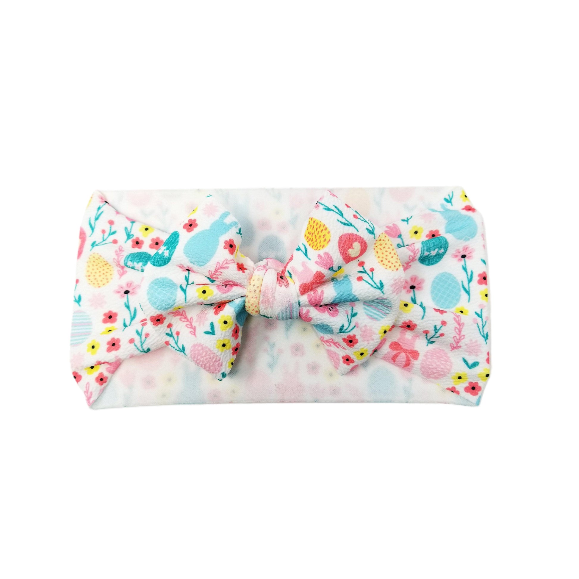 Some Bunny Loves You Fabric Bow Headwrap 5"