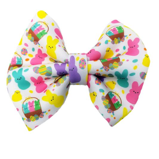 Don't Put All Your Peeps in One Basket Puffy Fabric Bow 7"