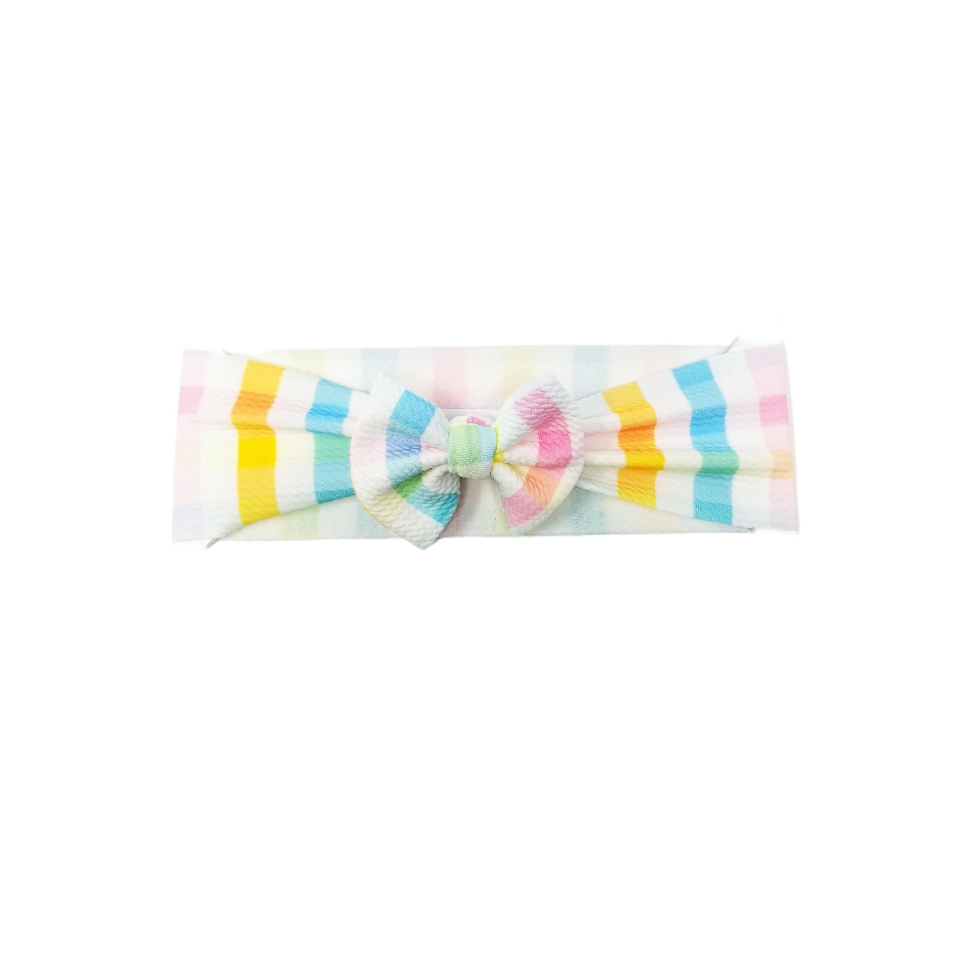 Easter Plaid Fabric Bow Headwrap 3"