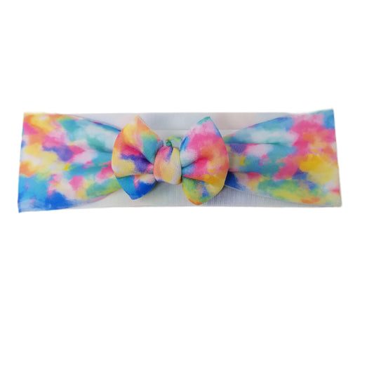 Color Melt Puffy Bow Headwrap 3"