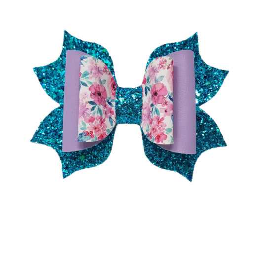 Spring Floral Double Elegant Bow 5.5"