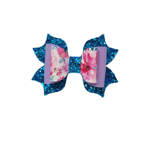 Spring Floral Double Elegant Bow 3"