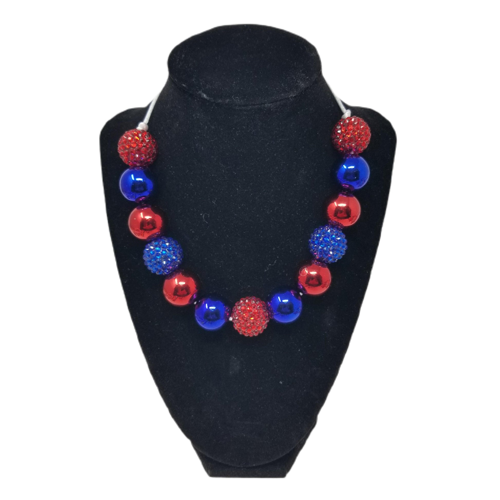Red & Blue Bubblegum Necklace