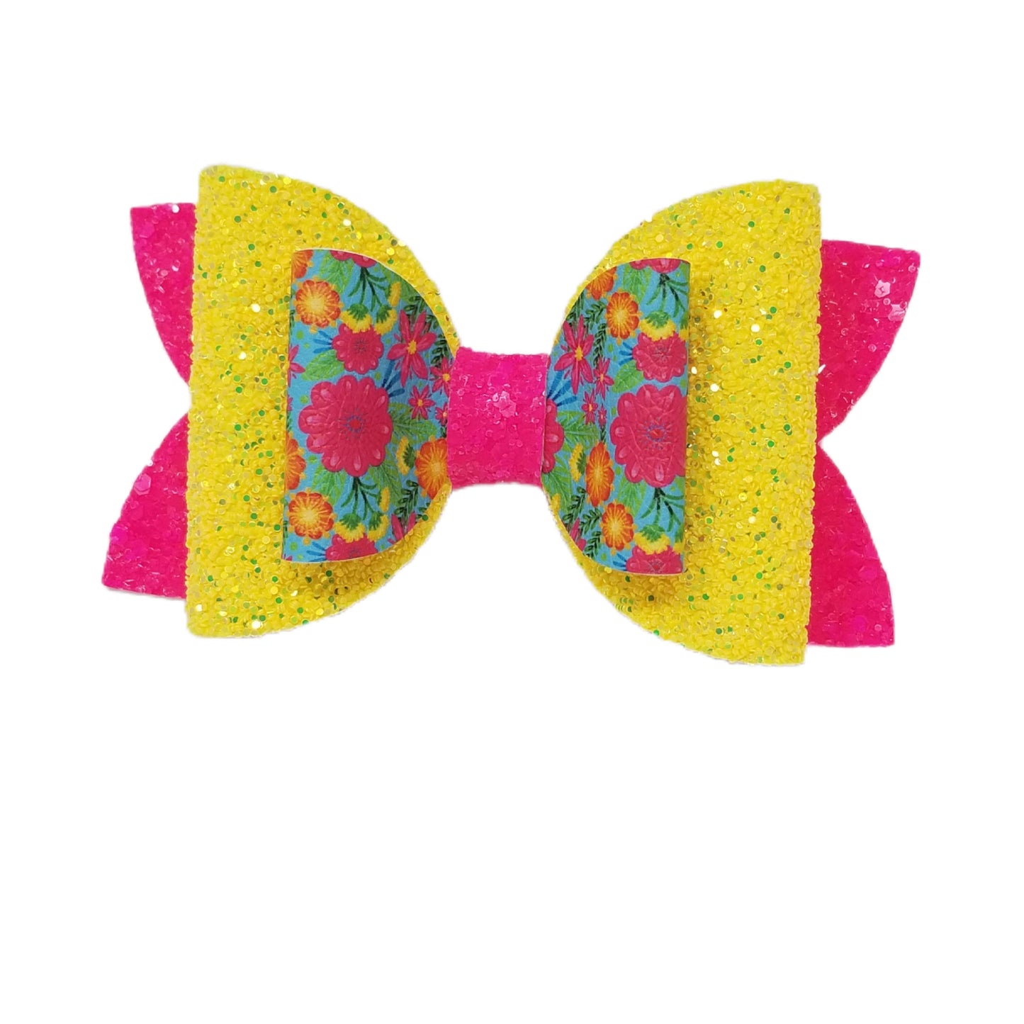 Fiesta Floral Double Diva Bow 5"