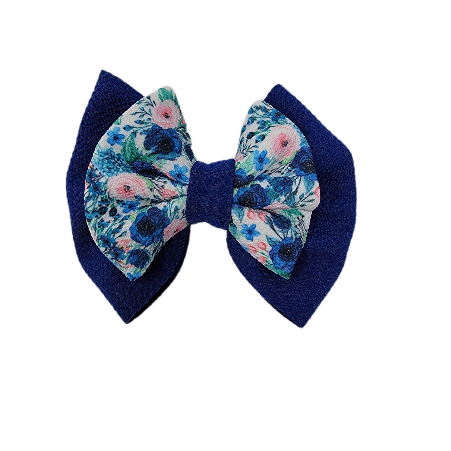 Southern Belle Double Stacked Fabric Bow 5"