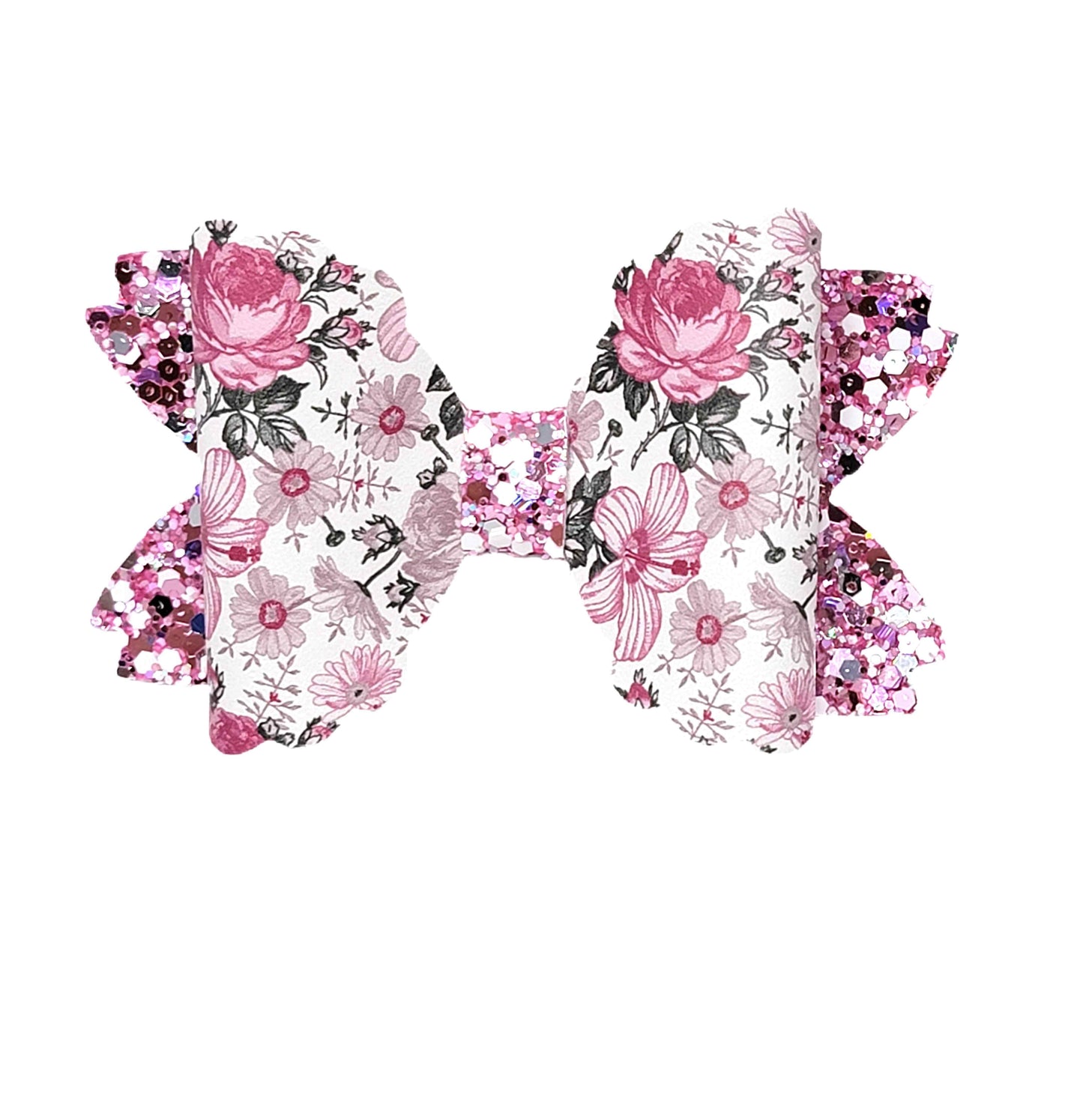 Rosalee Blooms Scalloped Daisy Bow 4"