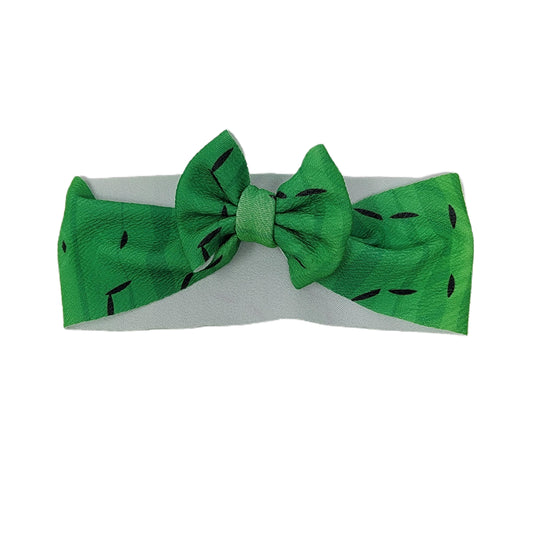 Looking Sharp Cactus Fabric Bow Headwrap 3"