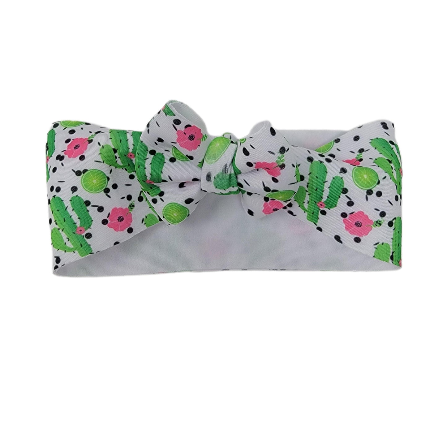 Cactus Cutie Puffy Fabric Bow Headwrap 3"
