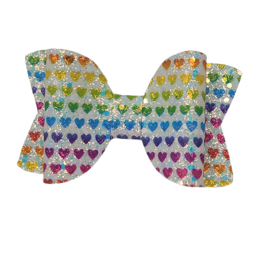 4.5 inch Colorful Hearts Chloe Bow