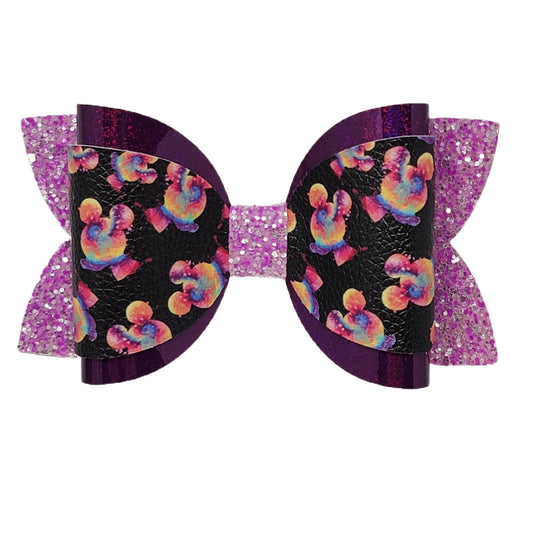 Neon Mouse Dressed-up Diva Bow 5"