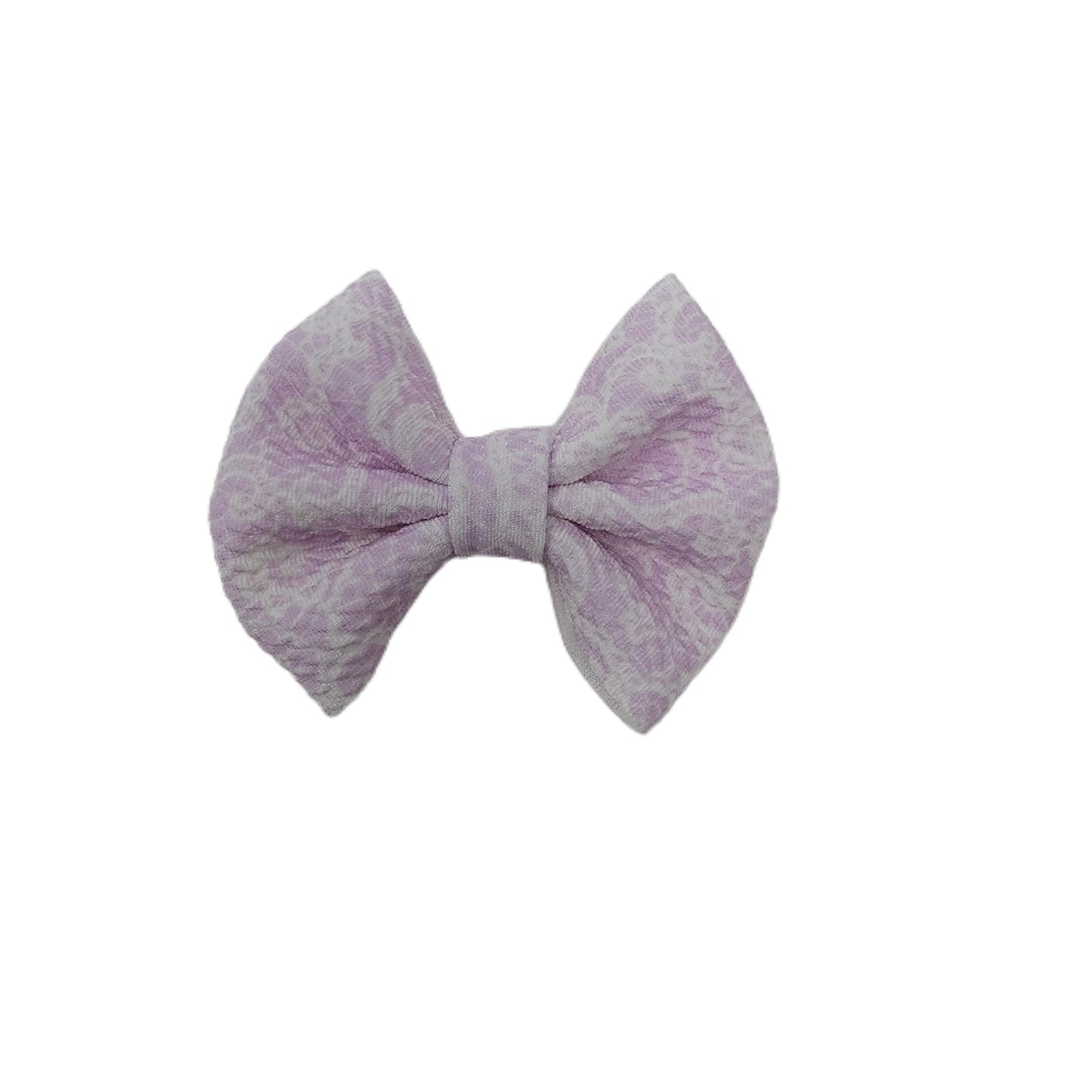 3" Lavender Lace Fabric Bow
