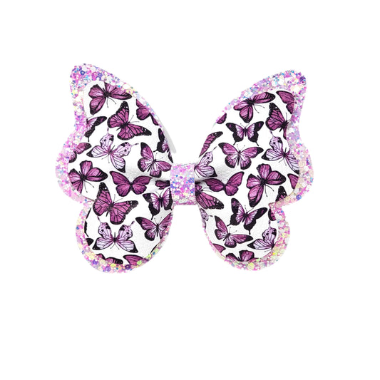 Purple Butterflies Butterfly Bow 5"
