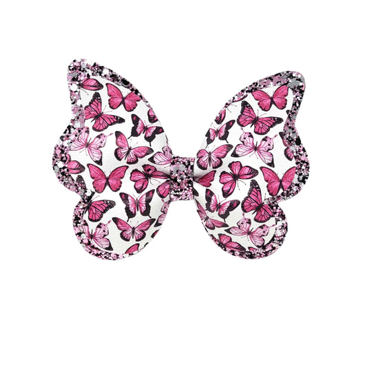 Hot Pink Butterflies Butterfly Bow 5"