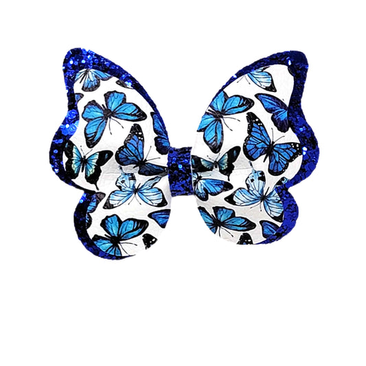 Blue Butterfly Bow 3.5"