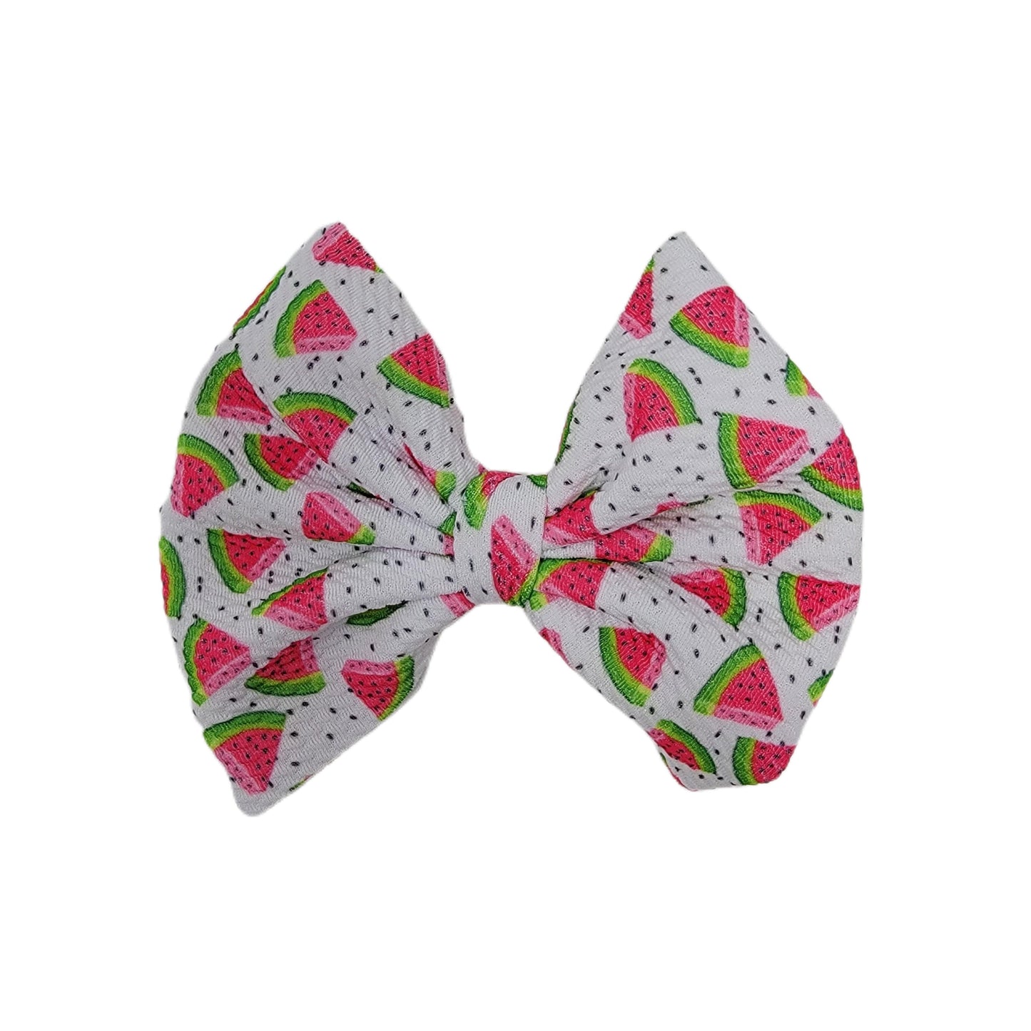 What A Melon Fabric Bow 5"