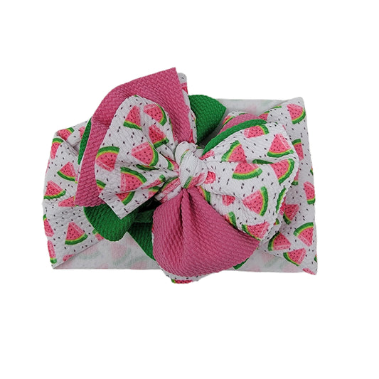 What A Melon Sassy Fabric Bow Headwrap 5"