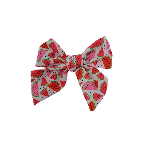 What A Melon Dainty Fabric Bow 4"